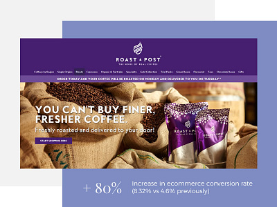 Roast and Post e-commerce website redesign ecommerce ui design ux website website design