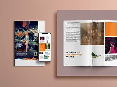 WILD MAGAZINE TEMPLATE branding design flat illustrator indesign logo magazine temple ux vector