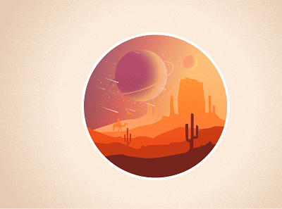 Planet Desert desert effects galaxy illustration planet ui