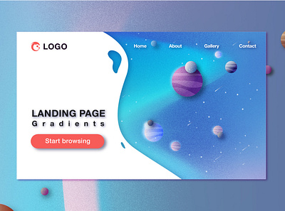 Landing Page branding color design flat illustrator logo temple typography ui vector
