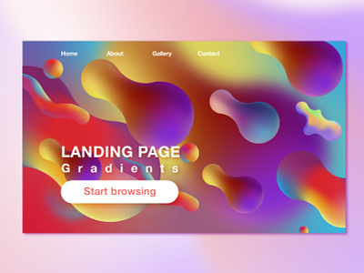 Gradient Landing Page app design gradient icon illustration logo ui ux vector web website