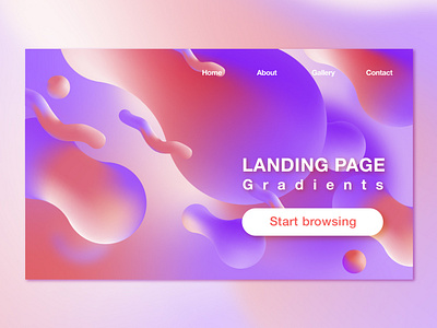 Gradient Landing Page app branding color design gradient icon illustration logo ui vector web