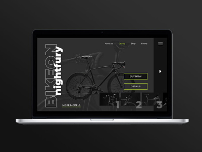 Catalog page design for bike shop