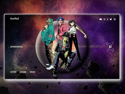 GorillaZ WebSite Home Page