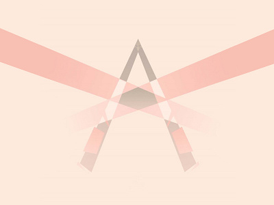 Letter A a geometry typography