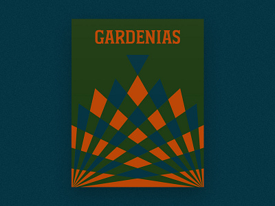 Gardenias Poster geometry graphicdesign pattern poster