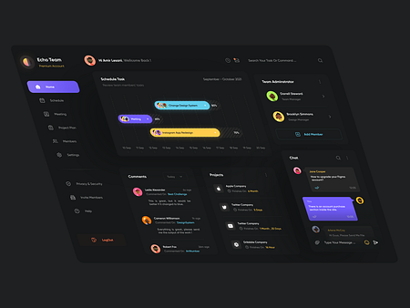 Dashboard | Team Managment 👨‍💻 by Amir Lesani for Echo on Dribbble