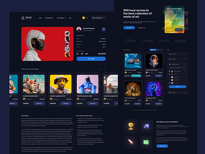 NFT Marketplace Platform 3d art artland bitcoin blockchain crypto currency design illustration monkey nft nft artwork token ui uidesign ux uxdesign