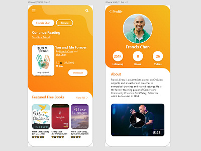 Book/Media App app book books design media ui