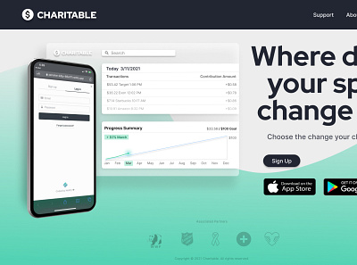 Charity Change Landing Page