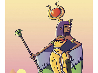 Isis Illustration ancient cartoon cute egypt goddess illustration isis mythology