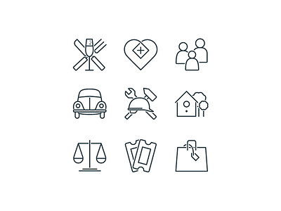 Category Icons app icons icons illustration illustrator line icons