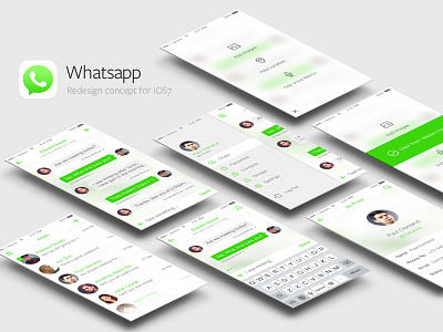 Whatsapp iOS7 betraydan blur chat clean design ios7 mobile ui whatsapp