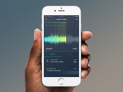 AudioPlayerUI app audio betraydan clean design minimal sketch ui