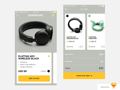 Betraydan Urbanears App Concept