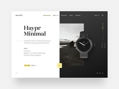 Haypr app betraydan clean haypr minimal photography ui ux watch web