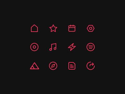 Alba Icons betraydan clean dark grid icons simple