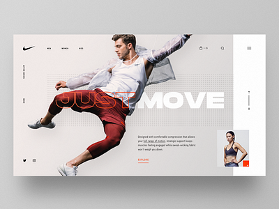 Nike Move betraydan design layout typography ui ux
