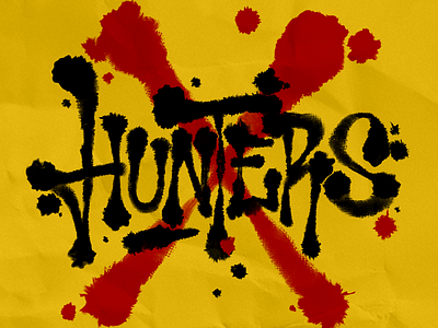 Hunters amazon prime video blood drips hunters ink lettering letters