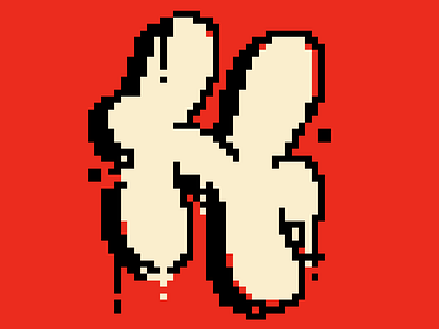 36 Days of type // H 36 days h 36 days of type graffiti h letras letter lettering pixel pixel art