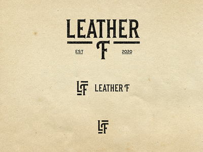 Leather F design leather letras lettering letters logo texture