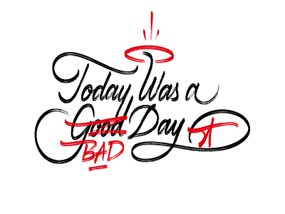 Today was a good day calligraphy letras lettering letters marker marker brush procreate texture