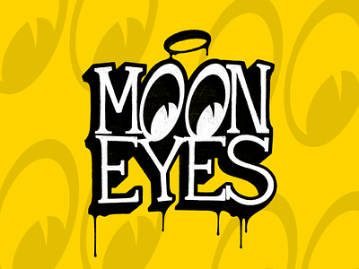 mooneyes calligraphy car culture letras lettering letters moon eyes mooneyes procreate texture