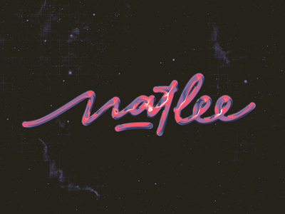 Natlee logo futuristic letras lettering letters logo logo music monoline texture