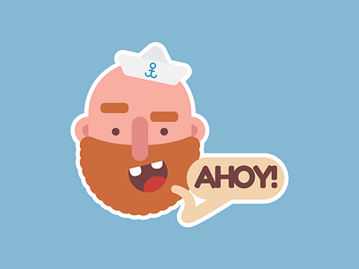 Ahoy! ahoy character flat illustration vector