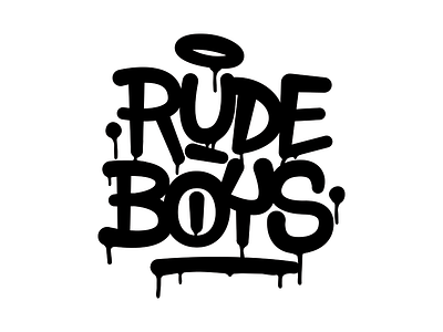 Rude Boys Club calligraphy drip graffiti lettering letters spray