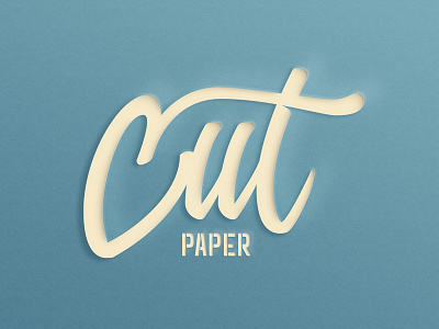 Cut paper lettering calligraphy lettering letters stencil text effect vector