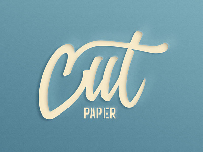 Cut paper lettering