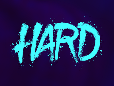 Hard calligraphy hard ink lettering letters texture vector