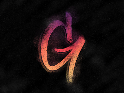 G thang. apple pencil chalkboard gradient ipadpro letras lettering letters procreate textute