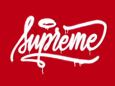 Supreme calligraphy drip letras lettering letters spray supreme