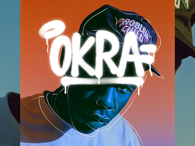 OKRA drip graffiti hiphop lettering letters music spray tyler