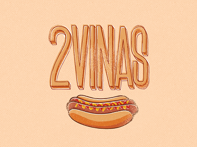 2 Vinas goodtypetuesday hotdog lettering letters sausage texture