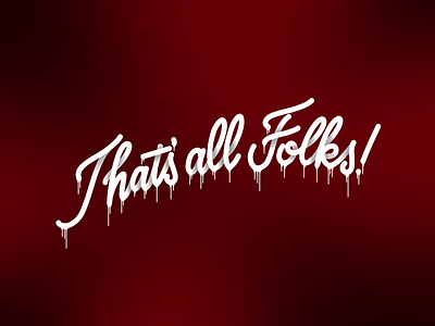 That’s all folks calligraphy letras lettering looneytunes procreate