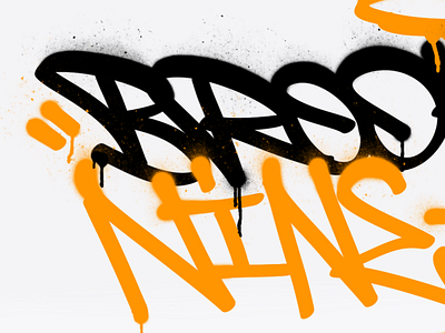 Spray n drips brushes calligraphy drips graffiti lettering letters procreate spray