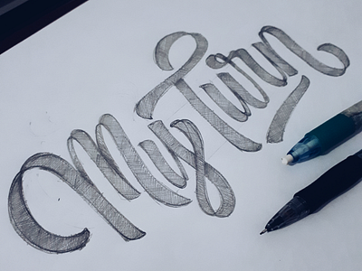 My turn brush letters calligraphy letras lettering sketch