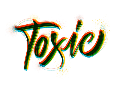 Toxic calligraphy ipadpro letras lettering letters procreate texture toxic