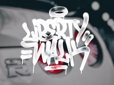 Liberty Walk calligraphy design graffiti lettering letters libertywalk procreate tag texture