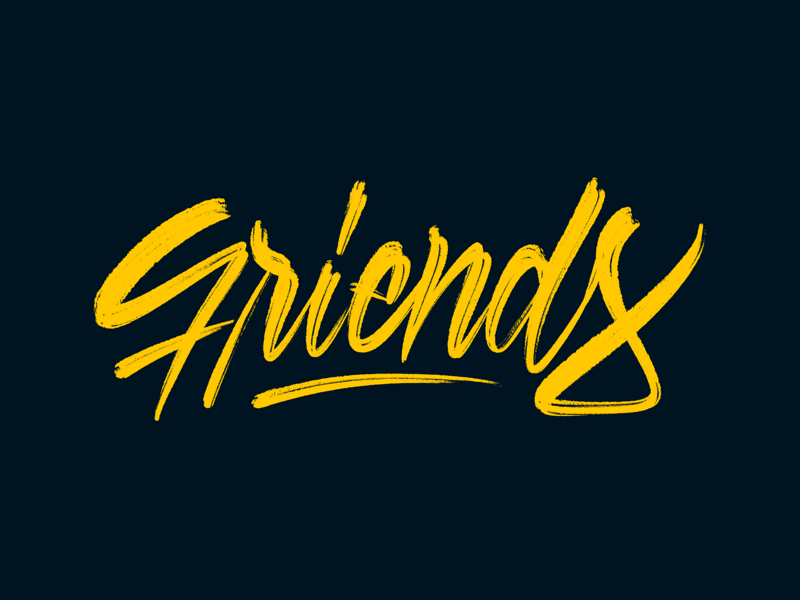 Friends caligrafia texture procreate letras letters lettering calligraphy