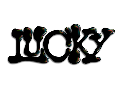 Lucky drip letras lettering letters liquid procreate texture