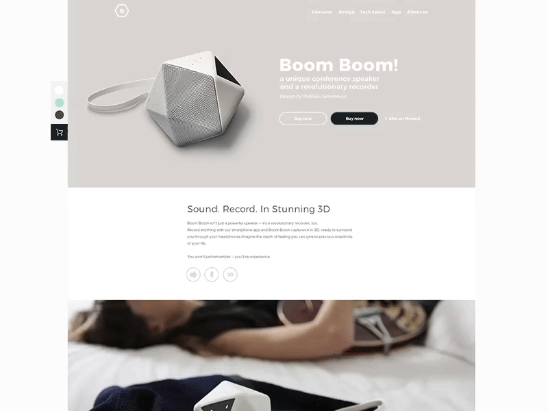 Boom Boom! clean color design dragndrop minimal theme web
