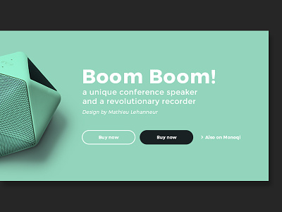 Boom Boom! Closeup boomboom clean closeup minimal mint theme web webdesign