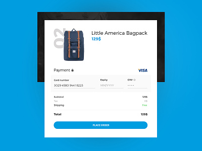 #002 - Credit Card Checkout challenge checkout dailyui form prototype ui ux