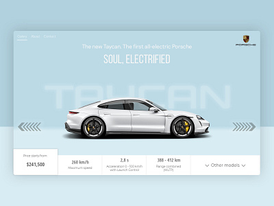 Porsche design landing design landing page porsche taycan ui ux web design webdesign website