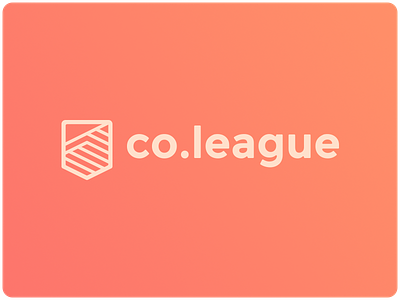 co.league cooperations friendship gradient help league logo shield symbol warm