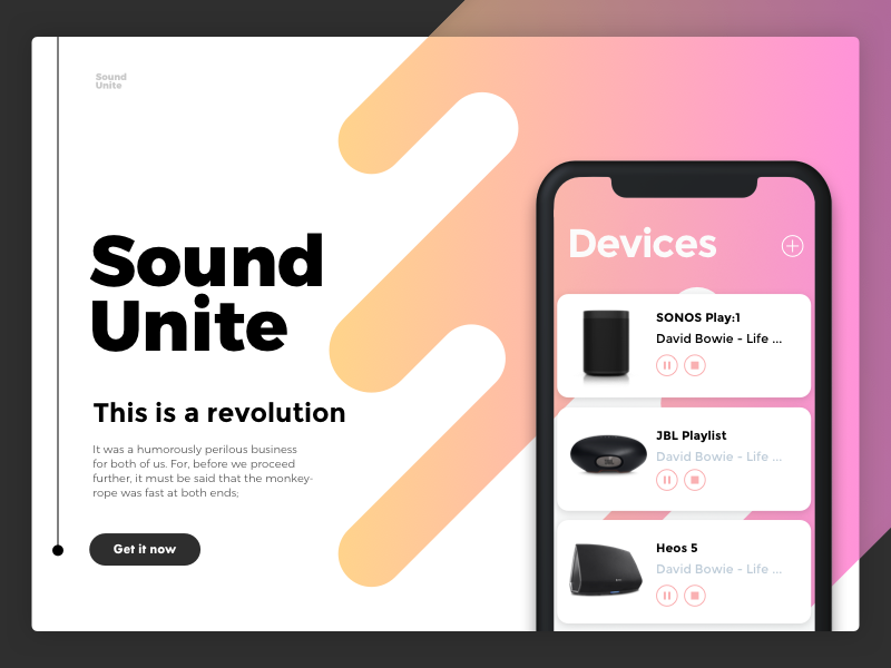 landing page webdesign page landing soundunite design ui dailyui 003